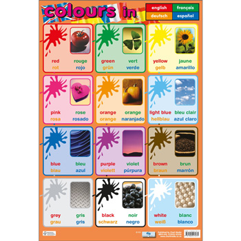 Colours Poster in 4 Languages | ChartMedia - Little Linguist